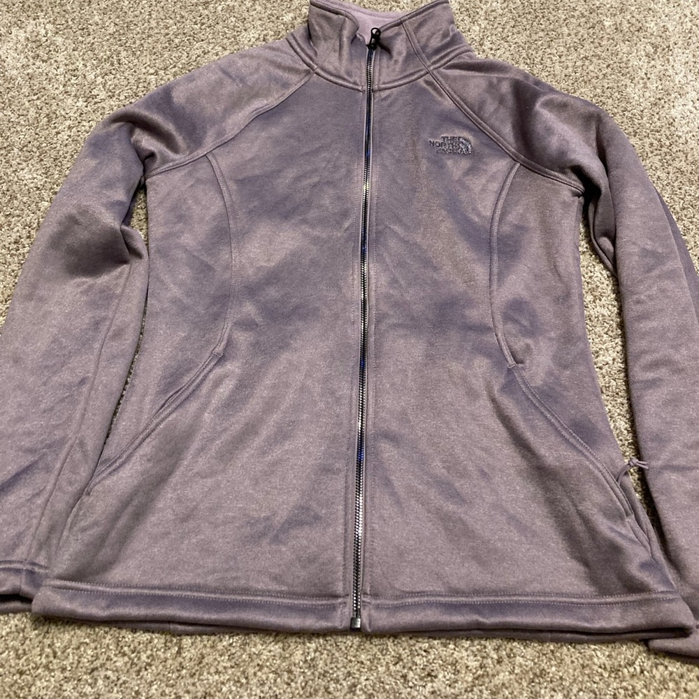 The North Face Women Agave Full-Zip Jacket coat heathered purple collar pocket m